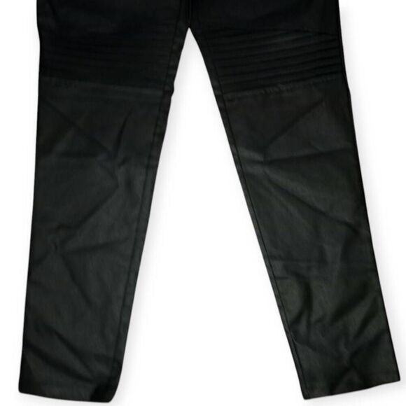 89th + MADISON BLACK FAUX LEATHER LEGGINGS SZ.M EUC. - Picture 3 of 5